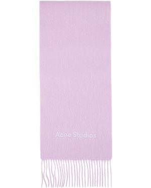 Acne Studios Wool Logo Scarf - Pink