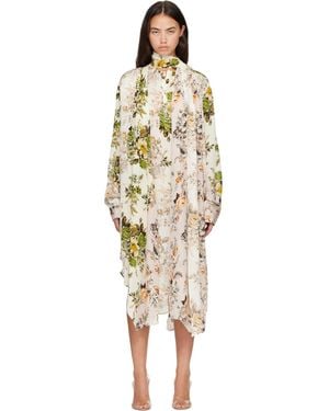 Acne Studios Silk Shirt Midi Dress - Metallic