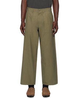 Neighborhood Khaki Wide Baker Pants - Green