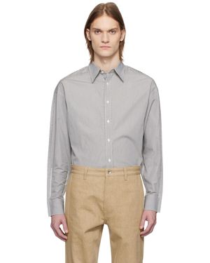 Karmuel Young ブラック＆ホワイト Trapezium Xy-Plane Sleeves-Holder シャツ