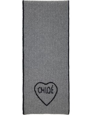 Chloé 'the Encoeur' Scarf - Grey