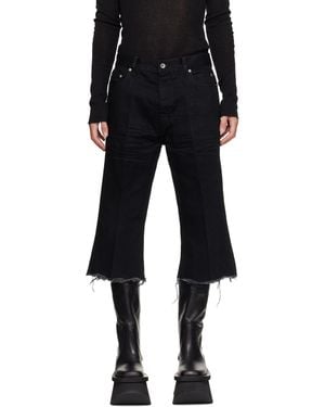 Rick Owens Tower Bolan Cutoff Jeans - Black
