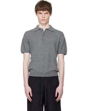 Entire studios Short Sleeve Knit Polo - Black