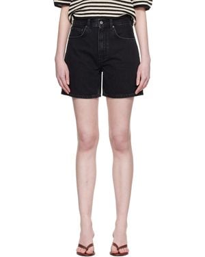 Anine Bing Delaney Denim Shorts - Blue