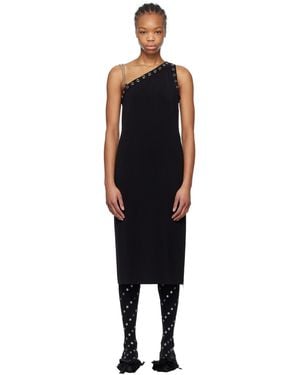 we11done Unbalanced Midi Dress - Black