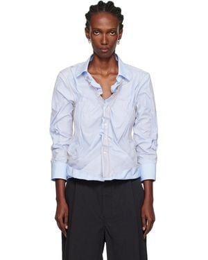 Maison Margiela ブルー オーガニックコットン シャツ - ホワイト