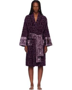 Versace 'I Heart Baroque' Bathrobe - Purple