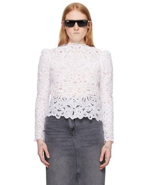 Isabel Marant White Delphi Blouse - Multicolour