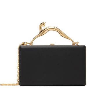 Lanvin Fusion Cat Leather Clutch - Black