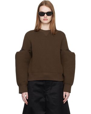 Sacai Sponge Sweat Pullover Sweatshirt - Brown