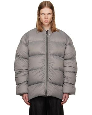 Rick Owens Taupe Tower Classic Flight Down Jacket - Grey