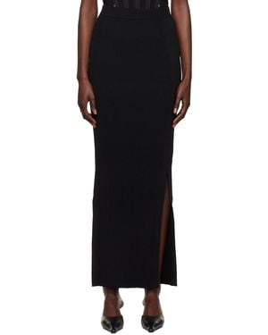 Dion Lee Gradient Rib Maxi Skirt - Black