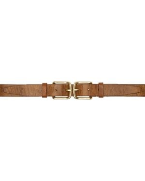 R13 Double Buckle Belt - Brown