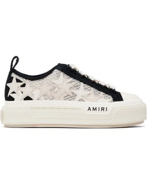 Amiri Off- Mesh Stars Court Low Trainers - Black