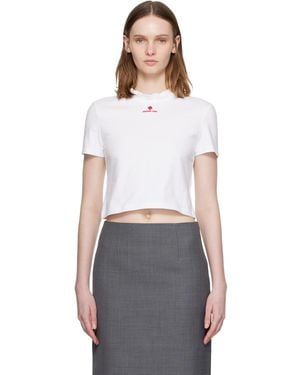 ShuShu/Tong Wave Lace Collar T-Shirt - Multicolor