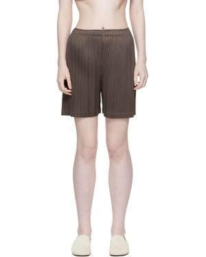 Pleats Please Issey Miyake Loop Shorts - Grey