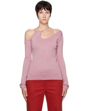 JW Anderson アシンメトリ 長袖tシャツ - ピンク