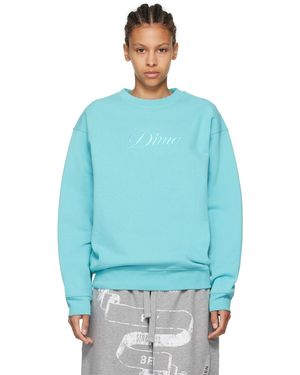 Dime ブルー Cursive スウェットシャツ