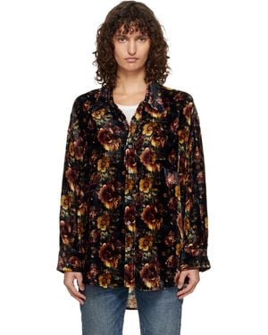 R13 Drop Neck Shirt - Black