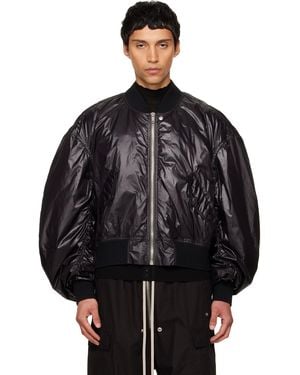 Rick Owens Temple Secchia Flight Bomber Jacket - Black