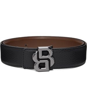 BOSS Double-B Monogram Reversible Belt - Brown