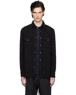 Tom Ford ブラック ウエスタンシャツ