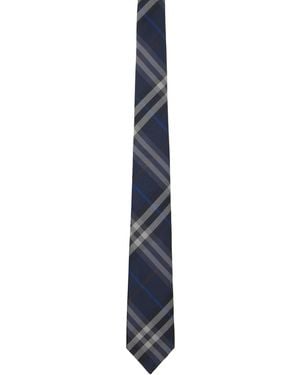Burberry Check Silk Tie - Black