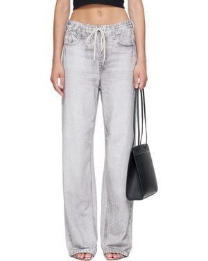Rag & Bone Rb Miramar Drawstring Wide-Leg Jeans - Gray