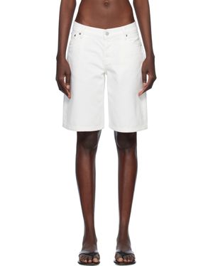 Still Here Short Stoop Blanc En Denim