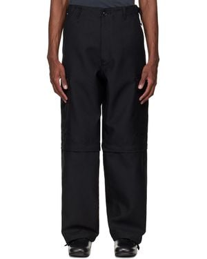 vowels Zip-Off Cargo Trousers - Black