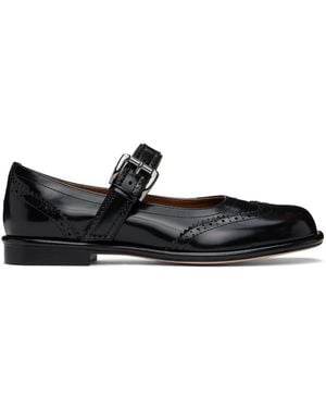 ShuShu/Tong Perforated Leather Mary Jane Flats - Black