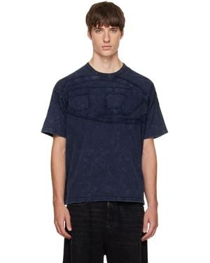 DIESEL Relaxed Cotton Oval D Applique T-Shirt - Blue