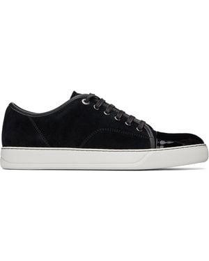 Lanvin Dbb1 Patent Leather & Suede Sneakers - Black