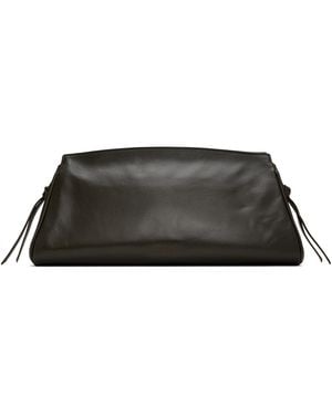 STAUD Taupe Maude Large Clutch - Black