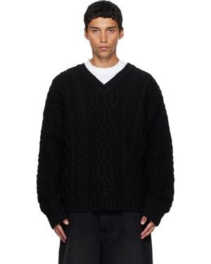 Vetements Cable-Knit Sweater - Black