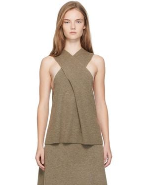 Lisa Yang Taupe 'The Lyra' Top - Natural