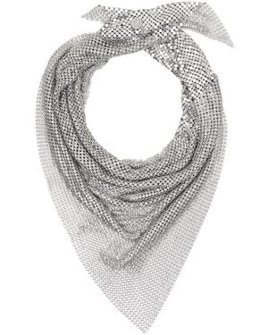Rabanne Pixel Scarf Necklace - Gray