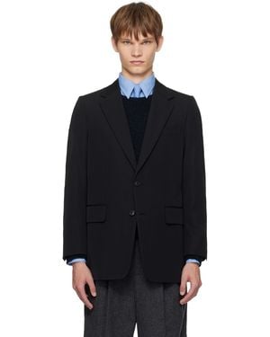 AURALEE Light Wool Max Gabardine Blazer - Black