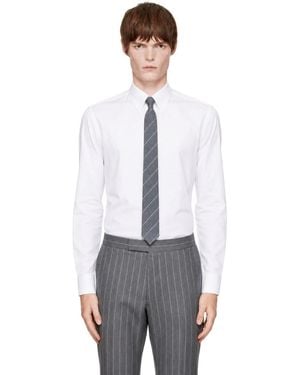 Thom Browne Solid Poplin Classic Shirt - Gray