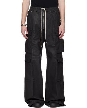 Rick Owens ブラック Hollywood Double Jumbo Belas デニム カーゴパンツ