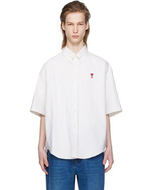 Ami Paris オフホワイト Ami De Cœur シャツ