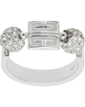 Givenchy 4G Metal & Crystal Ring - Metallic