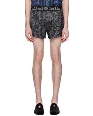 Versace Black Barocco Pyjama Shorts