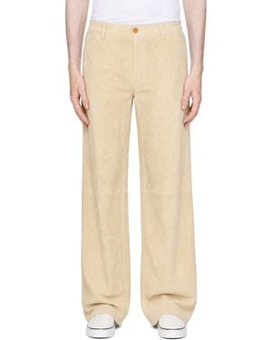 Marni Pyramid Suede Trousers - Natural