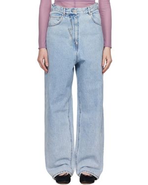 Pushbutton Jean Bleu À Découpes De Style Culotte