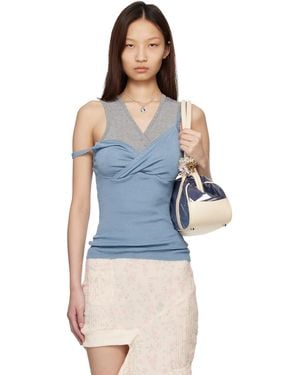 August Barron Double Camisole - Blue