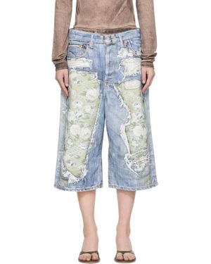Acne Studios Trompe-L'Oeil Denim Shorts - Multicolor