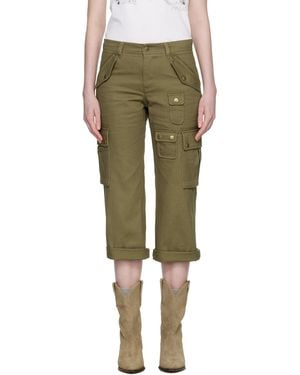 Isabel Marant Khaki Josine Cargo Pants - Green