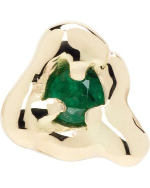 Faris Tash Stud Single Earring - Green