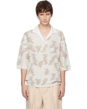 ZEGNA Off- Knitwear Polo - Natural